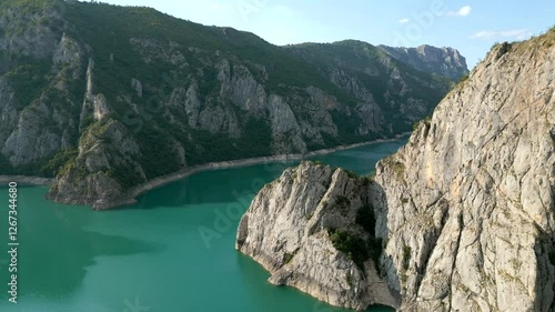 Aerial panoramic view of beautiful Durmitor National Park in Montenegro