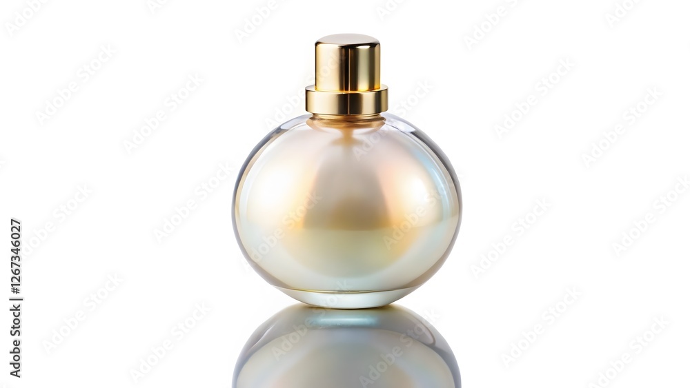 Spherical Perfume Bottle with Gold Cap Spherical Perfume Bottle with Gold Cap