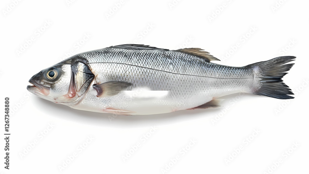 Fresh Whole Sea Bass, Ready for Culinary Delights Fresh Whole Sea Bass, Ready for Culinary Delights