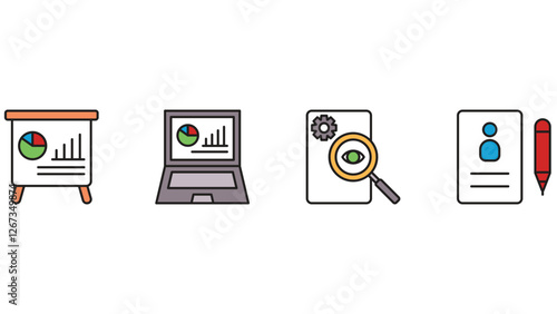 Business and legal process and idea generation, and brainstorming vector illustration
