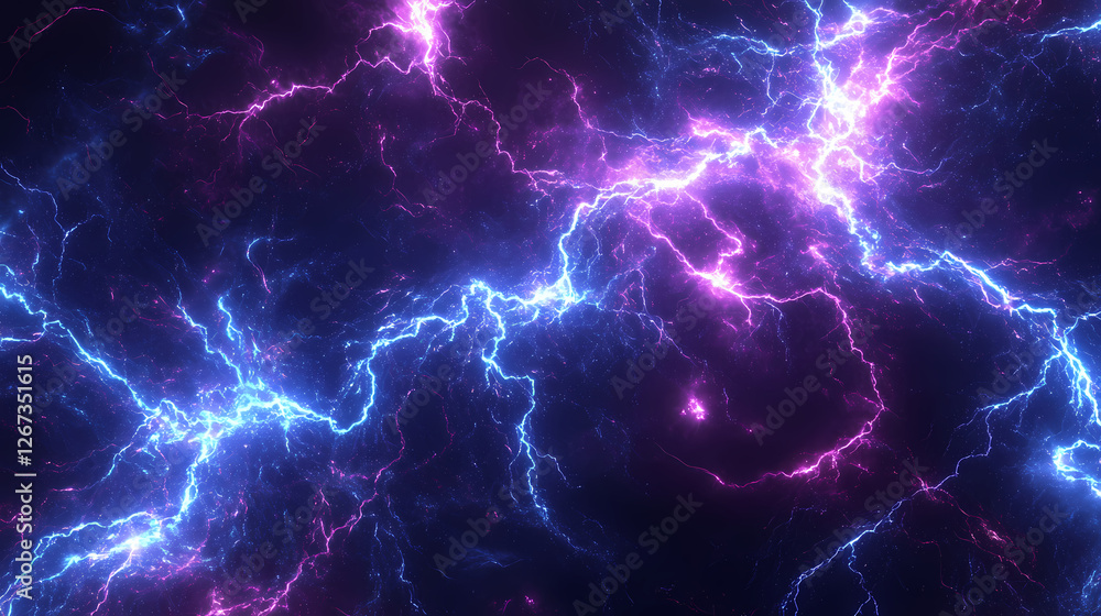 Mystical Blue and Purple Lightning Strikes Mystical Blue and Purple Lightning Strikes