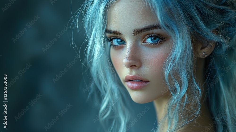 Fototapeta premium Portrait of a beautiful woman. 