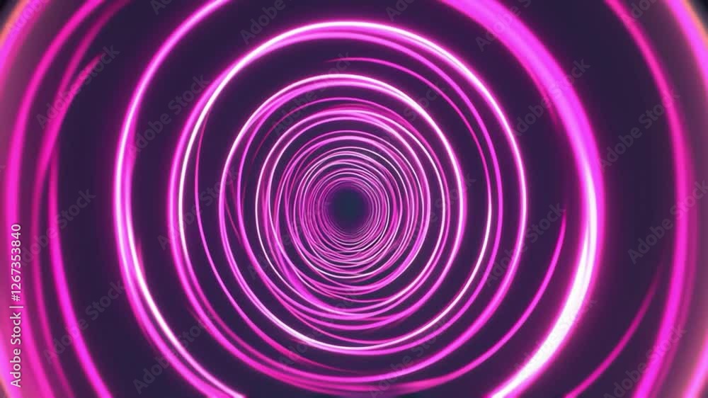 Mesmerizing abstract background with swirling magenta light rays creating dynamic depth and captivating looping rings. Mesmerizing abstract background with swirling magenta light rays creating dynamic depth and captivating looping rings.