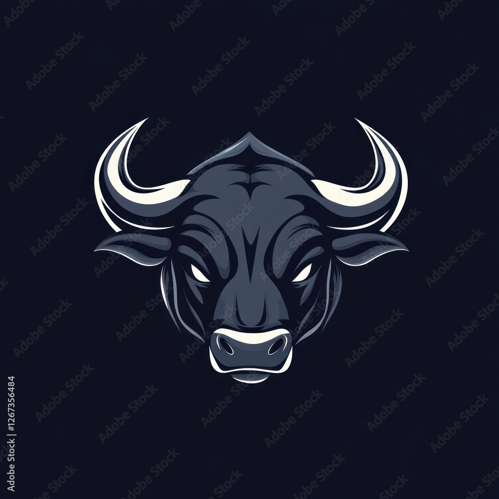 Fototapeta premium Powerful bull head graphic logo design