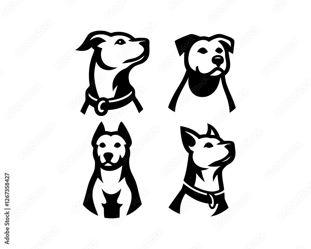 Obraz premium set of funny cartoon dogs