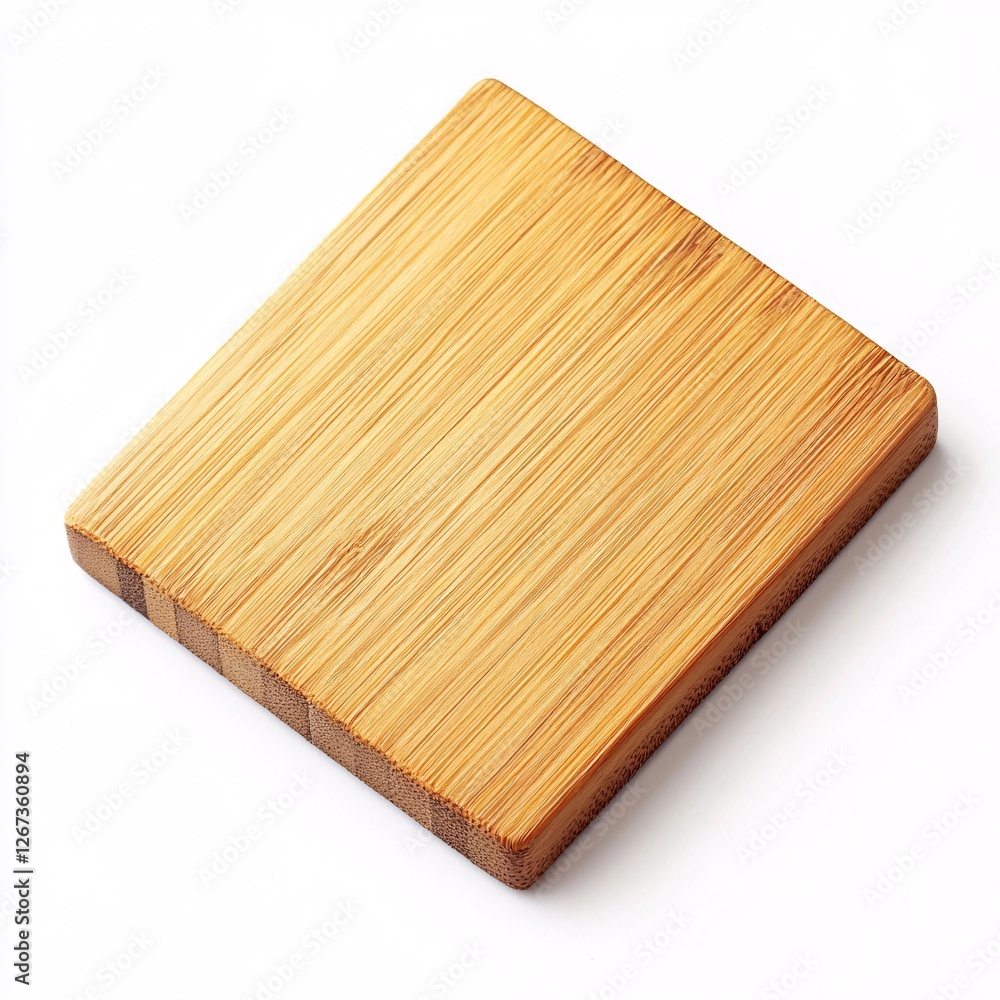 Light Yellow Bamboo Wood Square with Smooth Finish and Visible Grain Light Yellow Bamboo Wood Square with Smooth Finish and Visible Grain