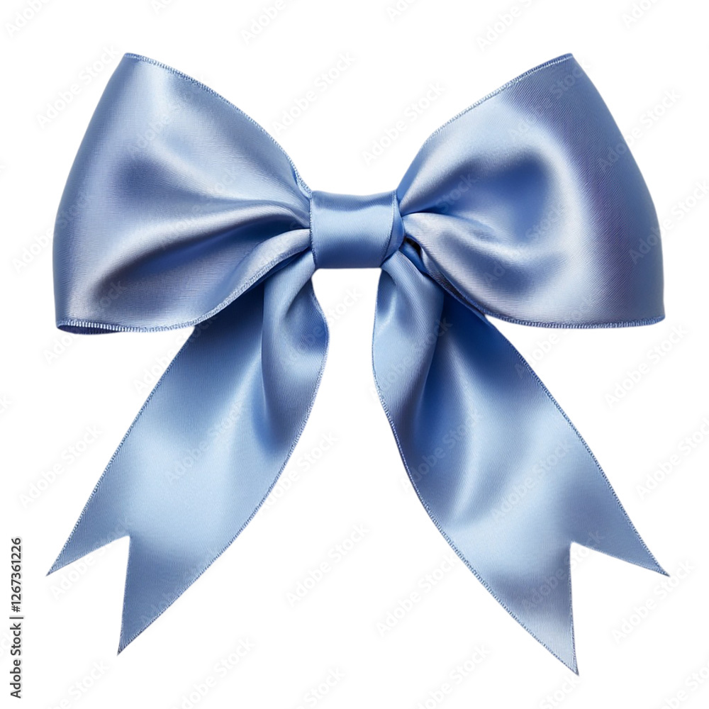 One elegant blue bow Isolated on transparent background. One elegant blue bow Isolated on transparent background.