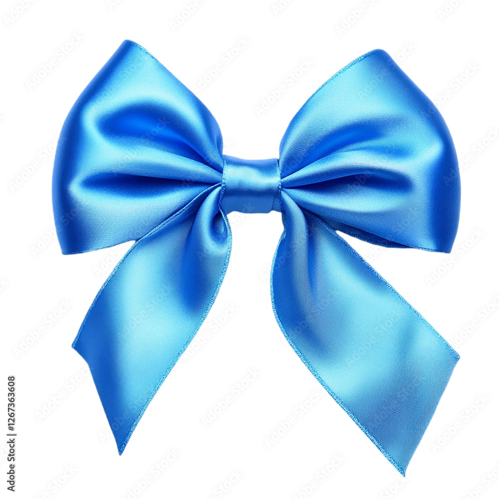 One elegant blue bow Isolated on transparent background. One elegant blue bow Isolated on transparent background.