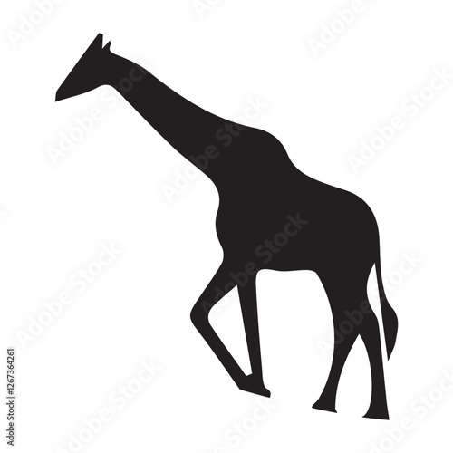 silhouette of a giraffe