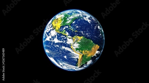 A close-up shot of Earth showing continents and oceans