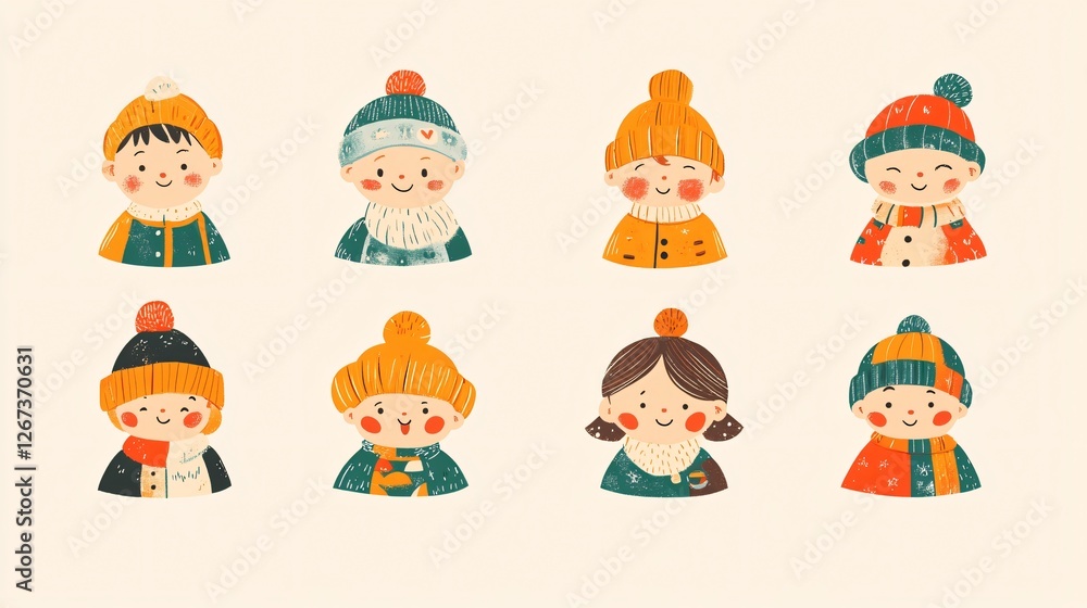 Diverse, Cheerful Baby Characters Avatar Icon Set Diverse, Cheerful Baby Characters Avatar Icon Set