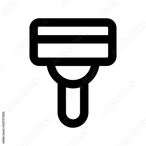 shaving razor line icon