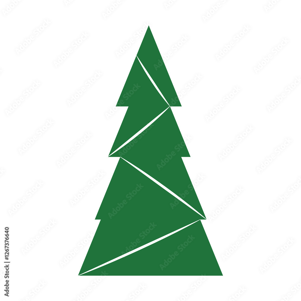 Fototapeta premium Christmas tree vector icon