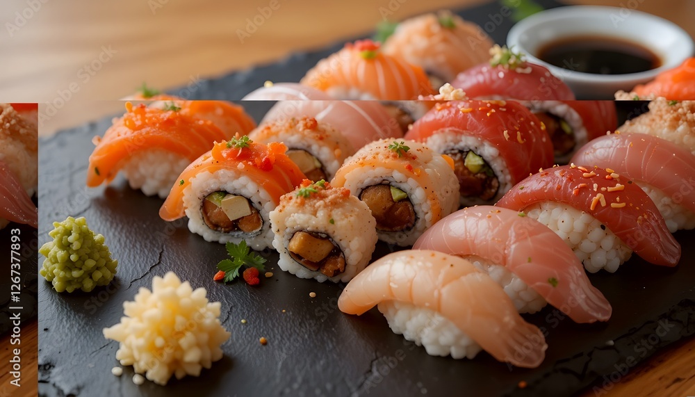 Sushi Platter with Nigiri and Sashimi Sushi Platter with Nigiri and Sashimi