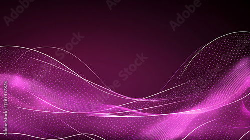 Abstract Purple Wave Design with Dotted Pattern and Curved Lines for Modern Backgrounds and Art