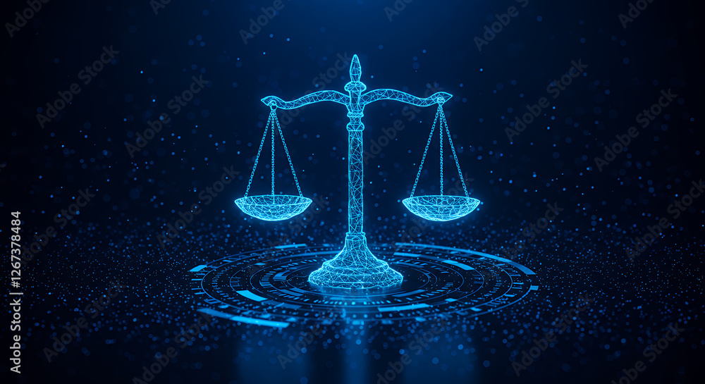 Digital Justice: Scales of Law in a Futuristic Blue Tech Landscape. Balancing Ethics & Tech. Digital Justice: Scales of Law in a Futuristic Blue Tech Landscape. Balancing Ethics & Tech.