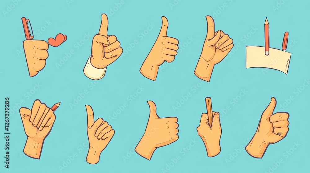 Fototapeta premium Professional Hand Gestures: Communicating Clearly Through Body Language