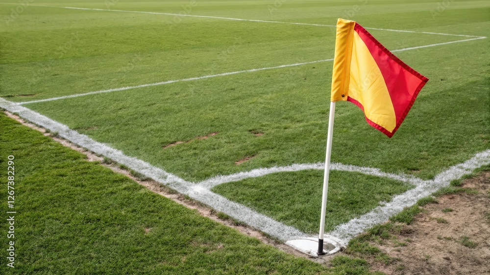 Fototapeta premium Corner Flag on Soccer Field