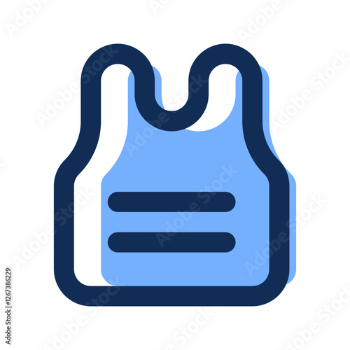 body armor filled line icon