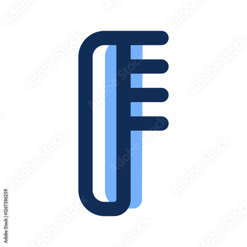 comb filled line icon