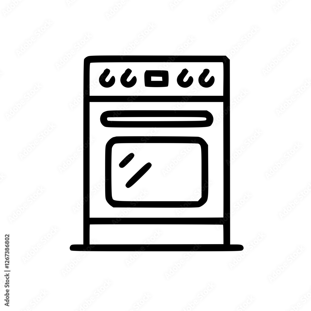 Electric Stove Icon, Kitchen Appliance, Cooking Equipment Electric Stove Icon, Kitchen Appliance, Cooking Equipment