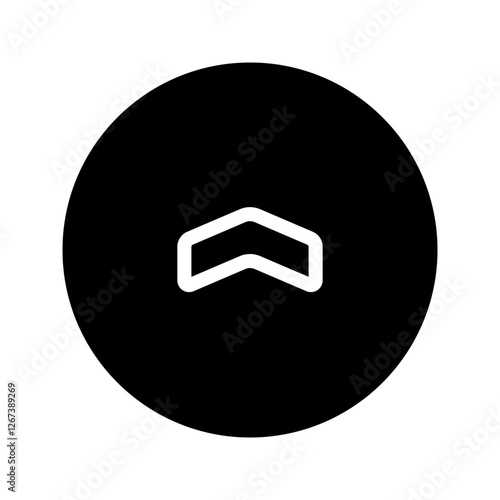 army rank line circular icon