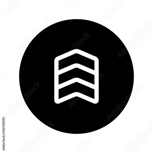 army rank line circular icon