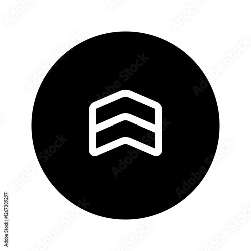 army rank line circular icon