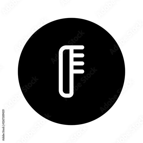 comb line circular icon
