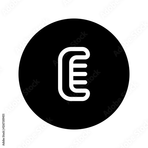 comb line circular icon