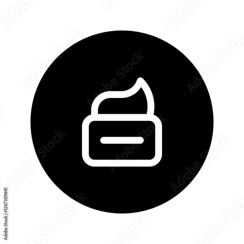 pomade line circular icon