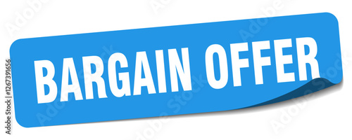 bargain offer sticker. bargain offer label