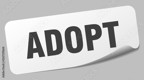 adopt sticker. adopt label