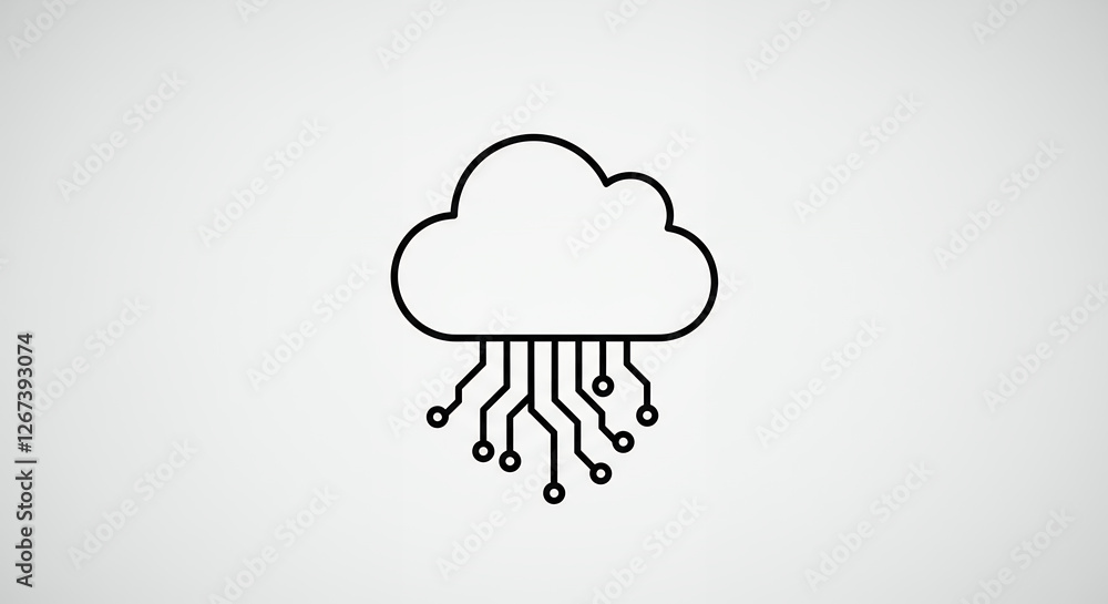 Cloud Computing Icon: Digital Brain, Connected Tech, AI Power - Vector Design for Innovation, Technology, and Future Concepts! Cloud Computing Icon: Digital Brain, Connected Tech, AI Power - Vector Design for Innovation, Technology, and Future Concepts!