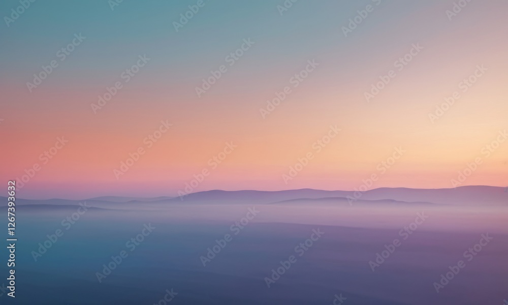 A serene landscape at dawn, featuring soft pastel hues of pink and purple over rolling hills and misty valleys. A serene landscape at dawn, featuring soft pastel hues of pink and purple over rolling hills and misty valleys.