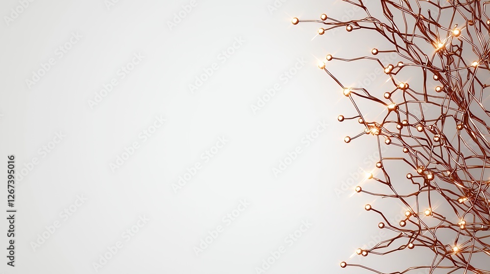Obraz premium Abstract Decorative Branches with Glowing Light