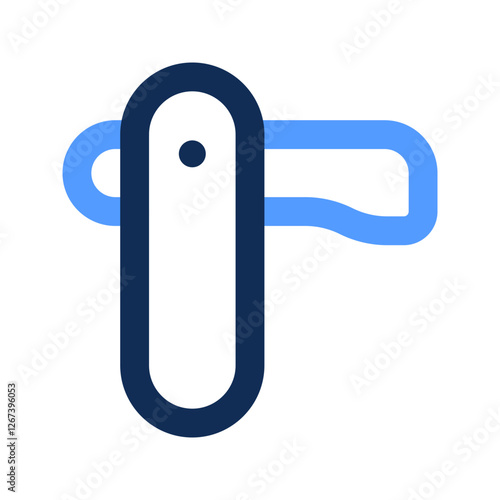 razor blade outline color icon