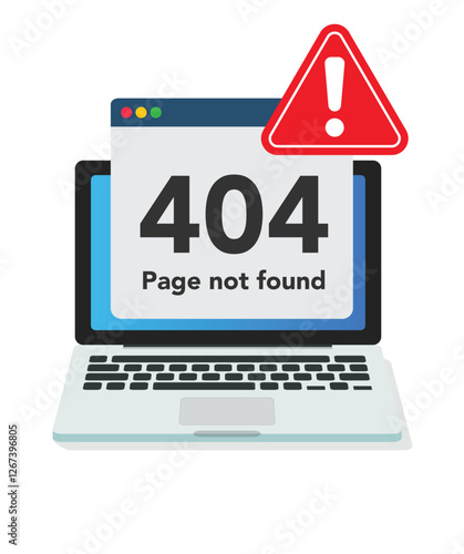 404 Error And Page Not Found Vector Illustration