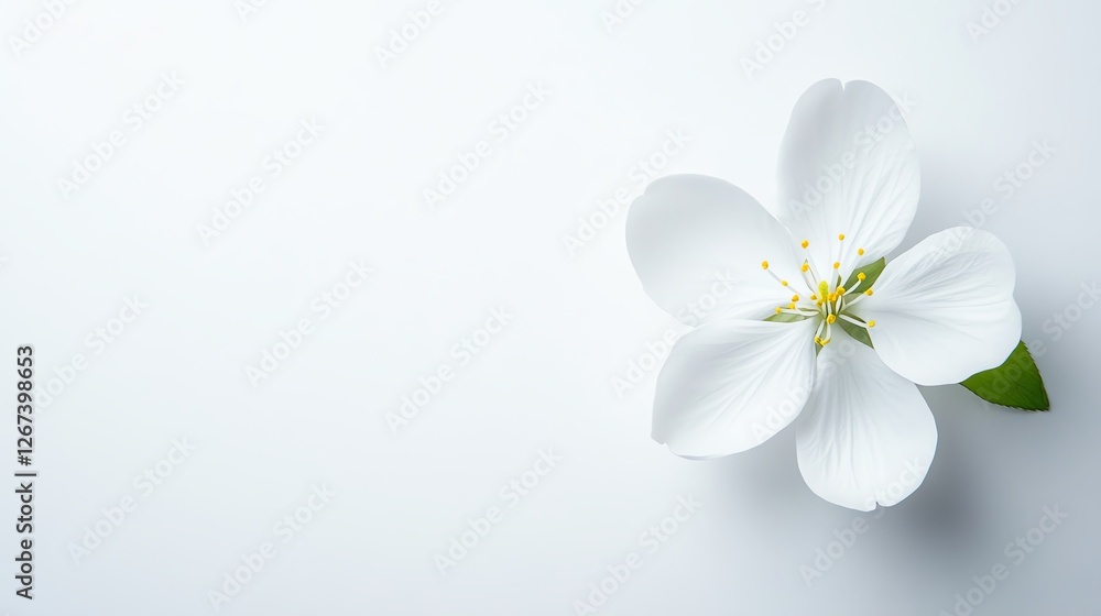 a single cherry blossom flower, delicate and minimalistic, hyperdetailed realism, isolated on white background a single cherry blossom flower, delicate and minimalistic, hyperdetailed realism, isolated on white background