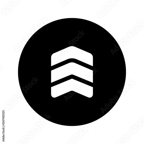 army rank glyph circular icon