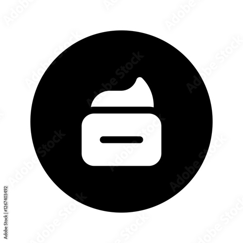 pomade glyph circular icon