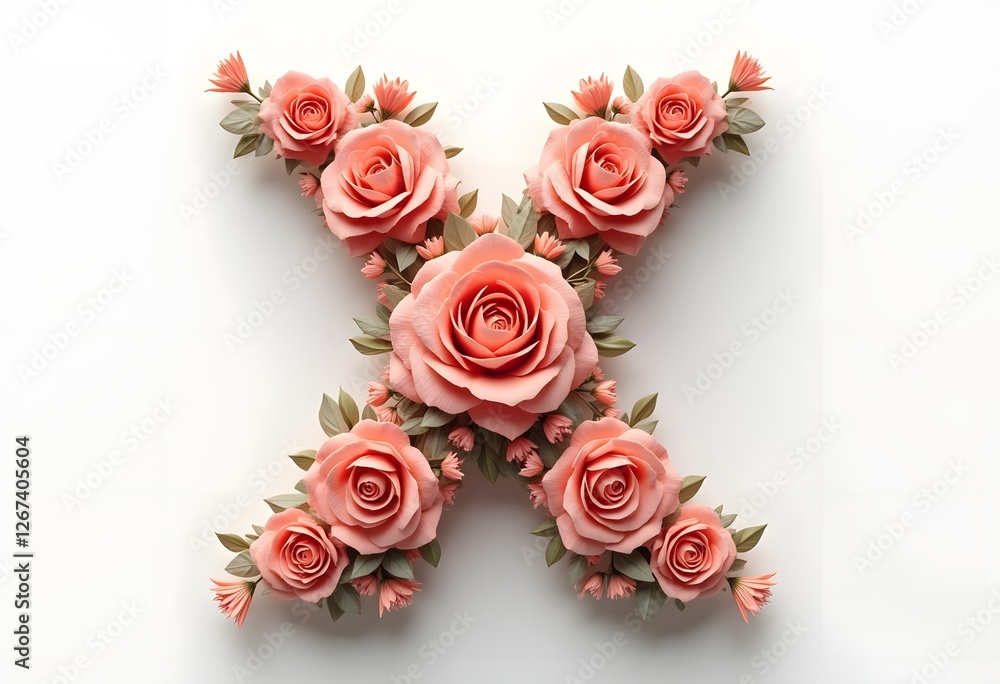 Letter X made of real natural flowers and leaves. Flower font concept. Unique collection of letters and numbers. Spring, summer and valentines creative idea.
Letter X made of real natural flowers and leaves. Flower font concept. Unique collection of letters and numbers. Spring, summer and valentines creative idea.