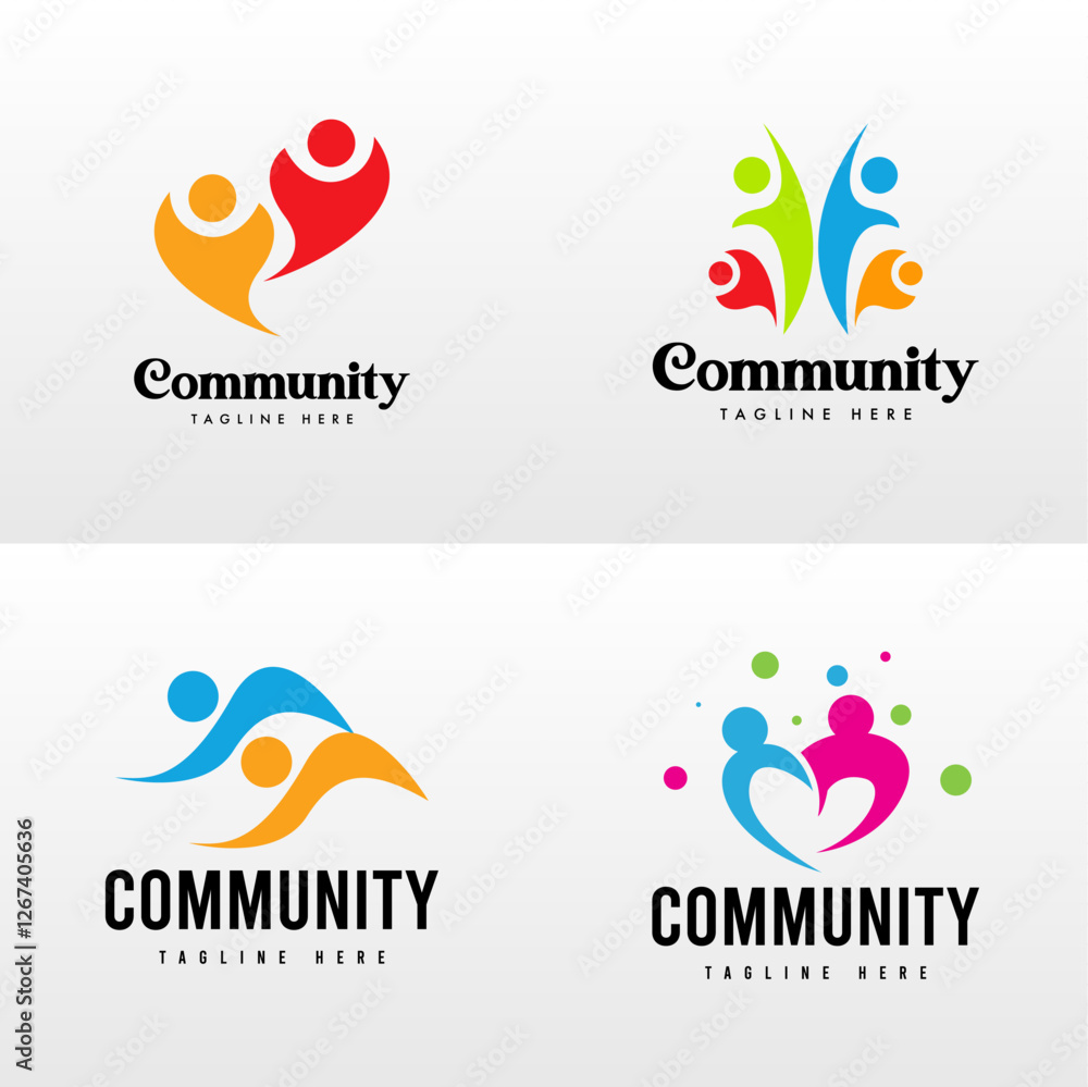 Fototapeta premium Community Logo Design Template