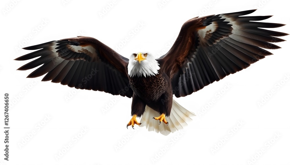 Fototapeta premium Majestic Bald Eagle in Flight