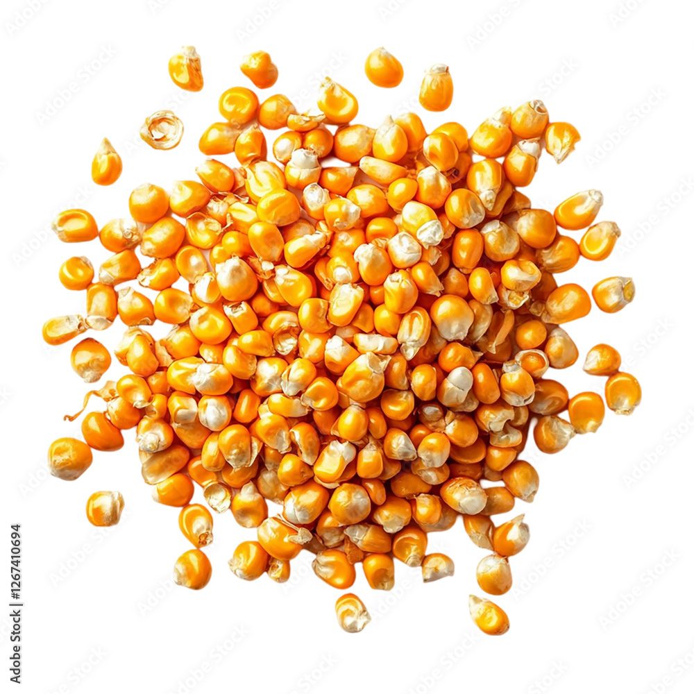 Popcorn corn kernel grains Isolated on transparent background. Popcorn corn kernel grains Isolated on transparent background.