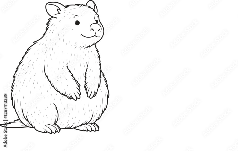 set of vector illustration of cartoon Wombat, vector illustration of cartoon Wombat, wombat silatoutte set of vector illustration of cartoon Wombat, vector illustration of cartoon Wombat, wombat silatoutte