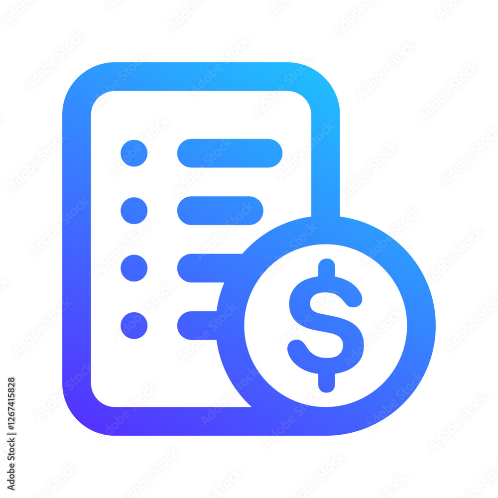 price list gradient icon price list gradient icon