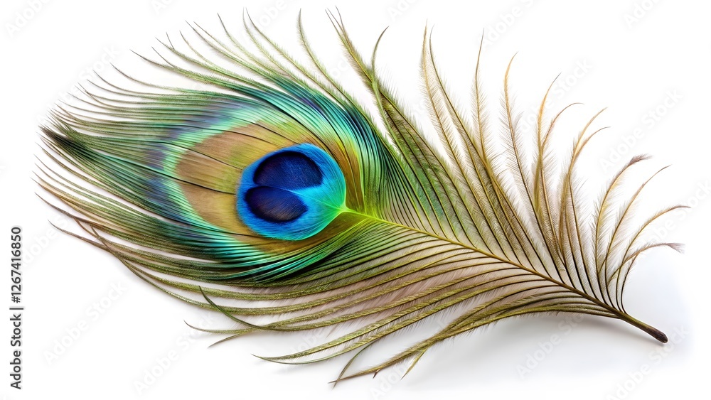 Obraz premium Single Peacock Feather
