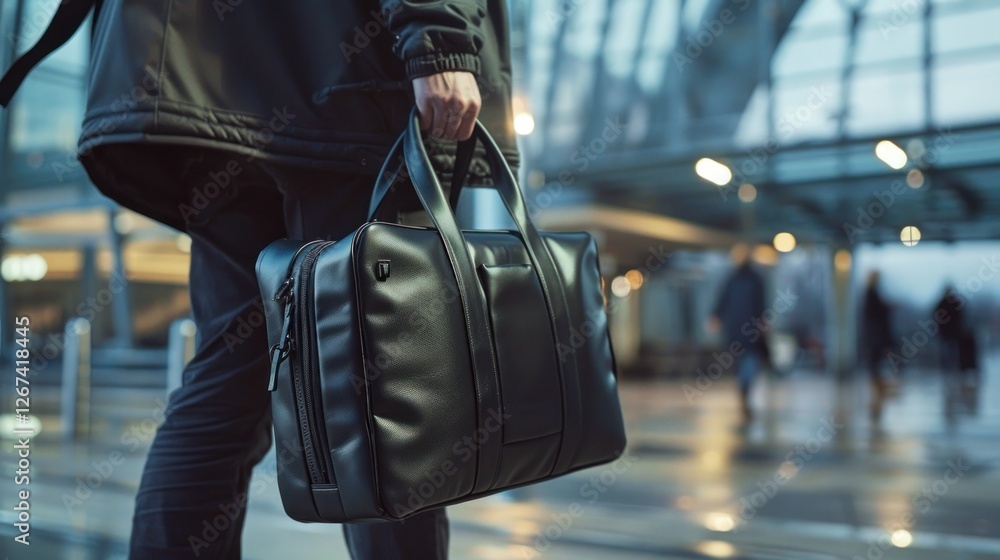 Naklejka premium A compact and functional carry-on bag, perfect for short trips,