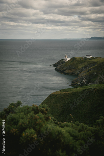 Photography Baily lighthouse from Howth head near Dublin, Ireland